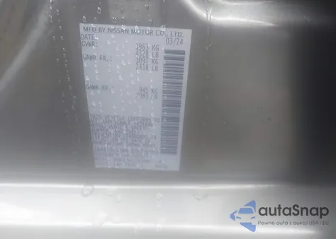 2024 Nissan Altima Sr Fwd из США, поврежденный, VIN 1N4BL4CV0RN397990